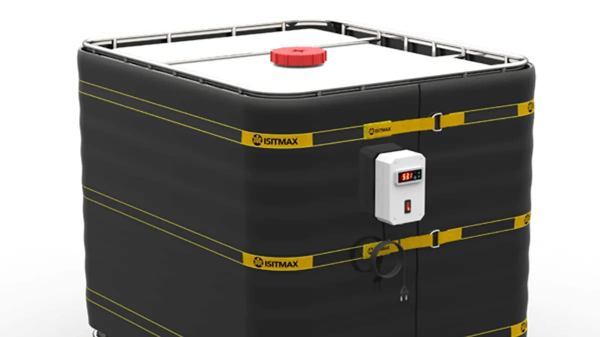 IBC tankın çevresini saran endüstriyel tank ısıtma ceketi