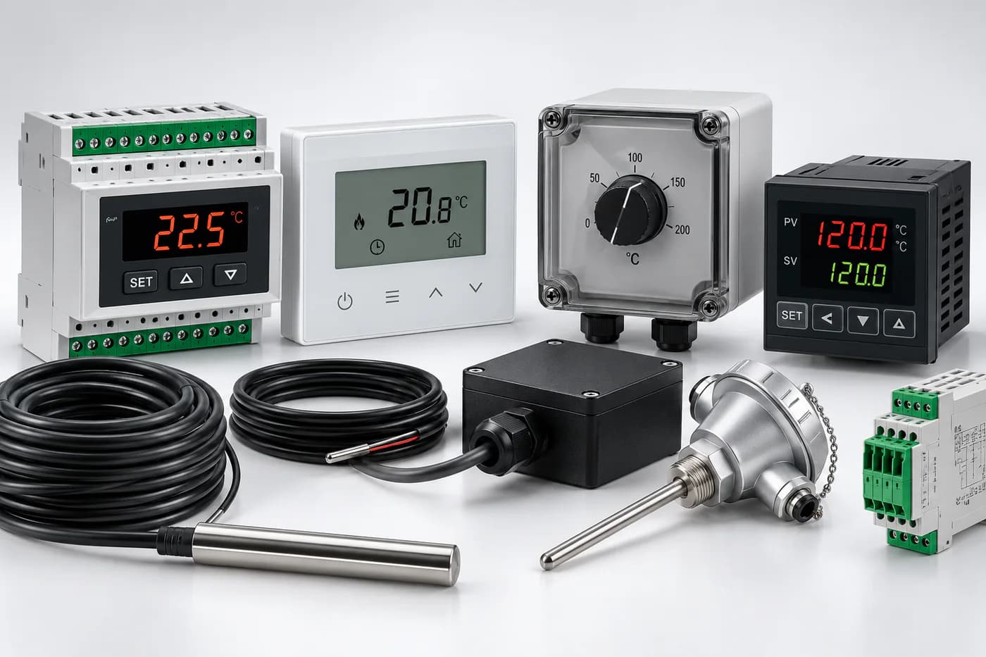 Dijital ve mekanik termostatlarla sıcaklık kontrol ekipmanları